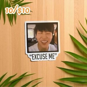 Funny Meme Sticker – “Excuse Me” Face Expression – Approx. 2 3/4”